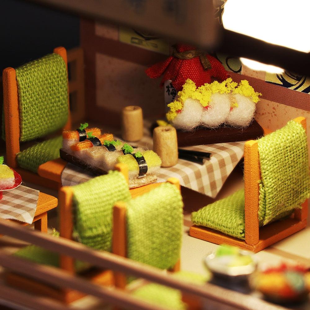 Sushi Haven Miniature Restaurant Kit - DIY Miniature by Extoril