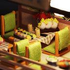Sushi Haven Miniature Restaurant Kit - DIY Miniature by Extoril