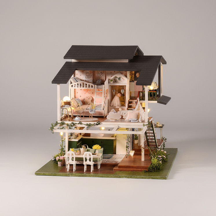 Enchanted Monet's Garden Miniature DIY Kit - DIY Miniature by Extoril