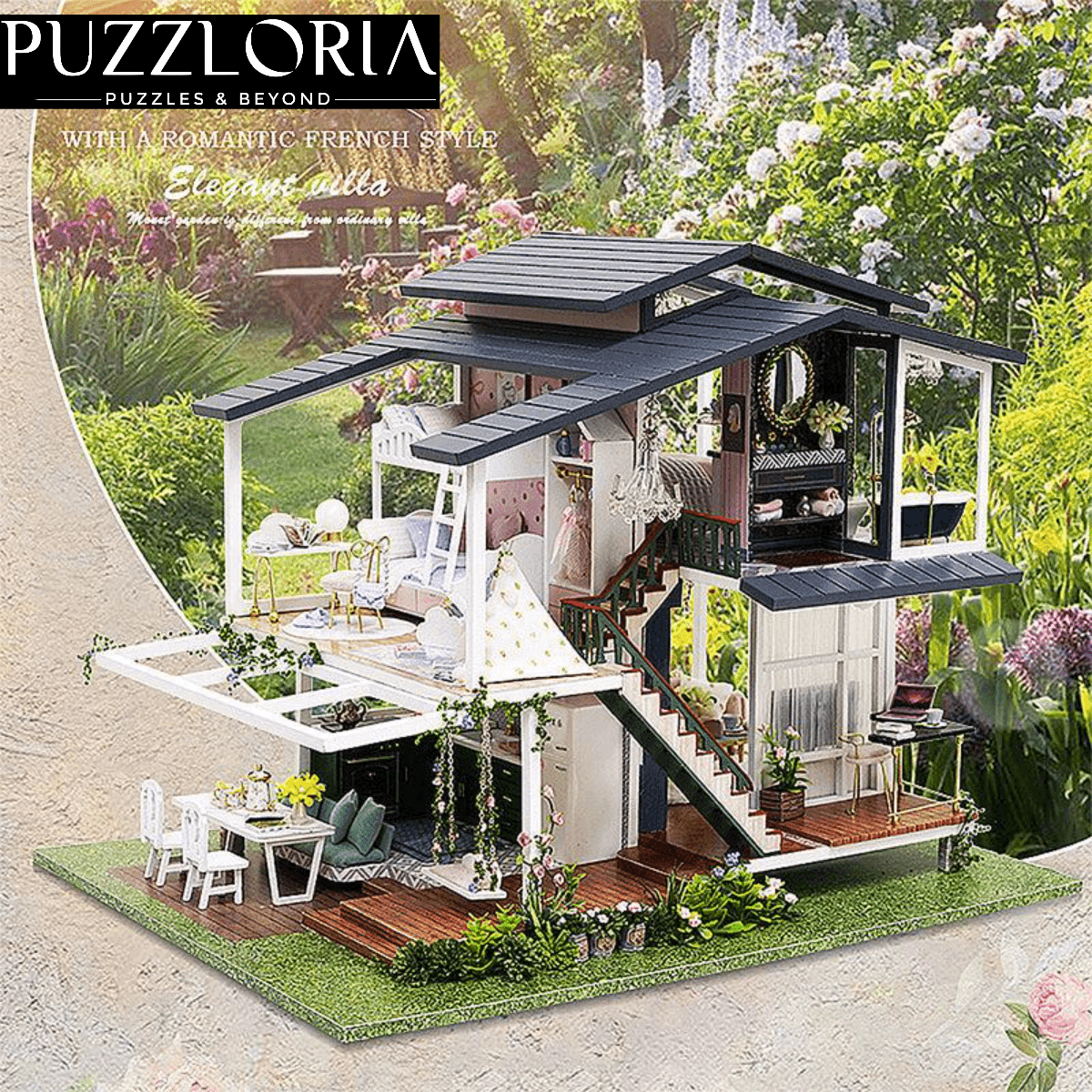 Enchanted Monet's Garden Miniature DIY Kit - DIY Miniature by Extoril