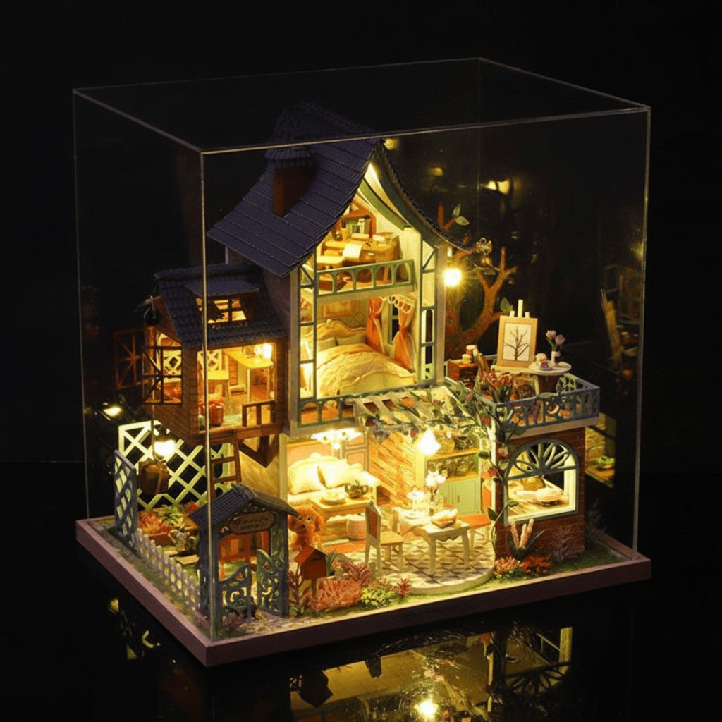 Tropical Jungle Resort Miniature DIY Kit - DIY Miniature by Extoril