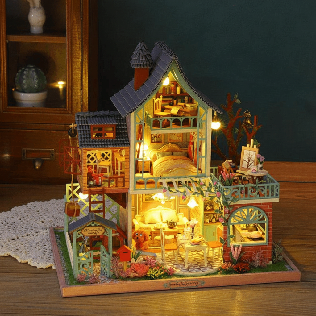 Tropical Jungle Resort Miniature DIY Kit - DIY Miniature by Extoril