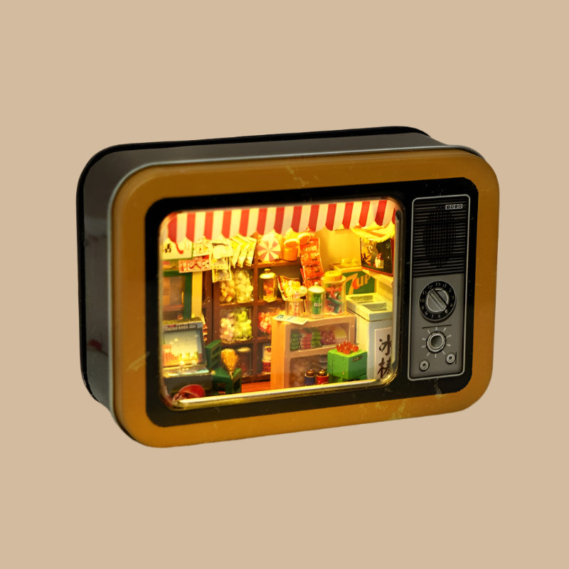 DIY Dollhouse Kit (Retro TV Miniature Room - TH18-20) - DIY Miniature by Extoril