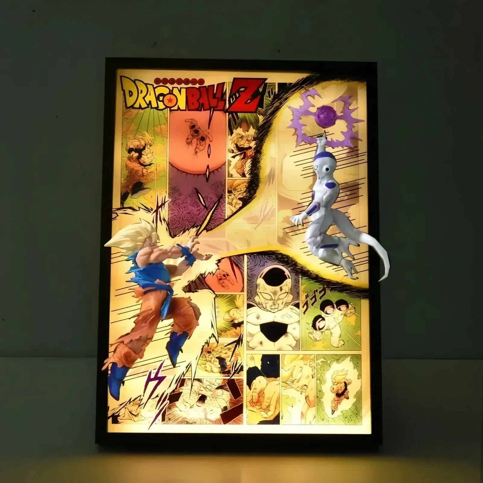 Dragon Ball Z Goku vs Frieza 3D LED Frame - Action Figure by Extoril