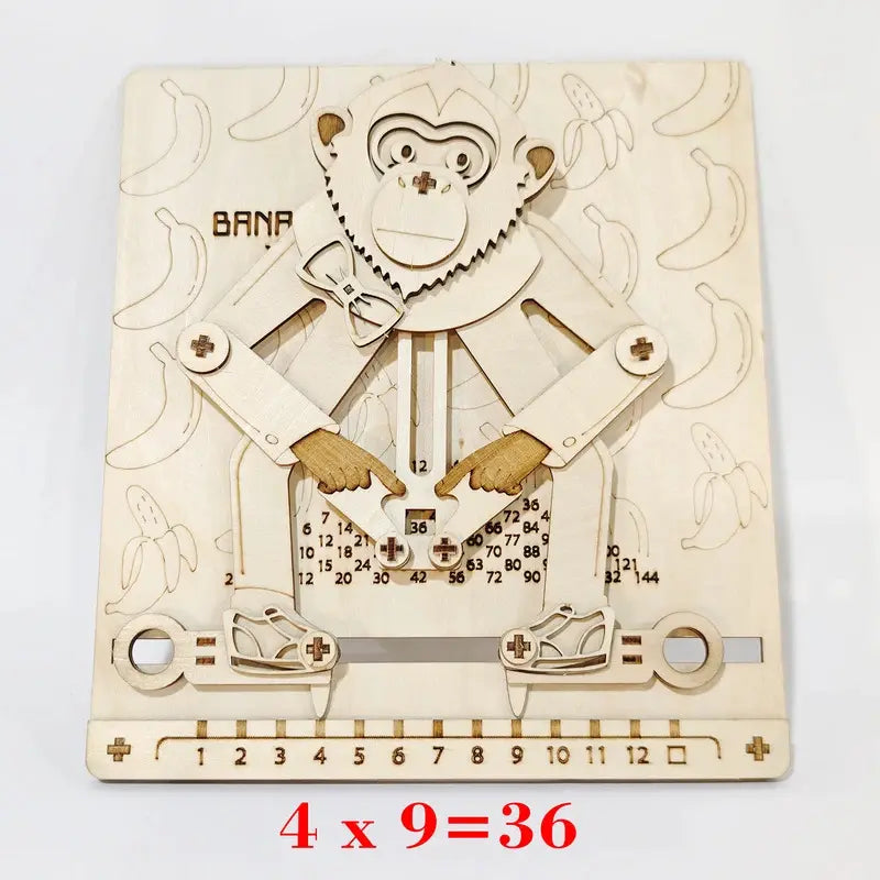 Educated Monkey Multiplication Wooden Puzzle - 3D Wooden Puzzle by Extoril