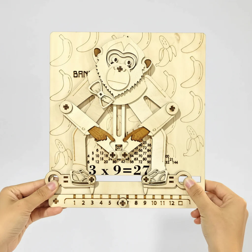 Educated Monkey Multiplication Wooden Puzzle - 3D Wooden Puzzle by Extoril
