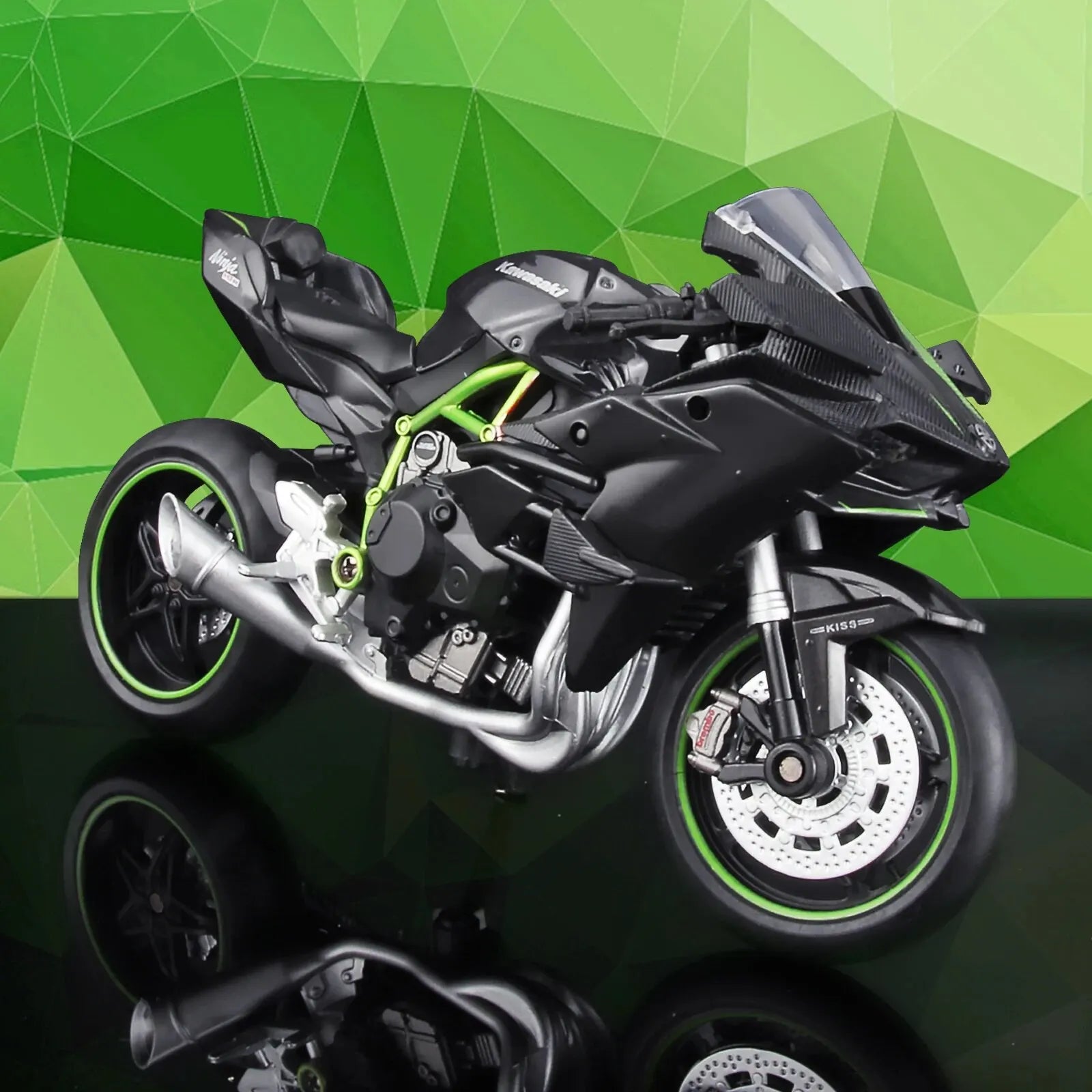Elite 1:12 Ninja H2R Motorcycle Die-Cast Model - home decor by Extoril