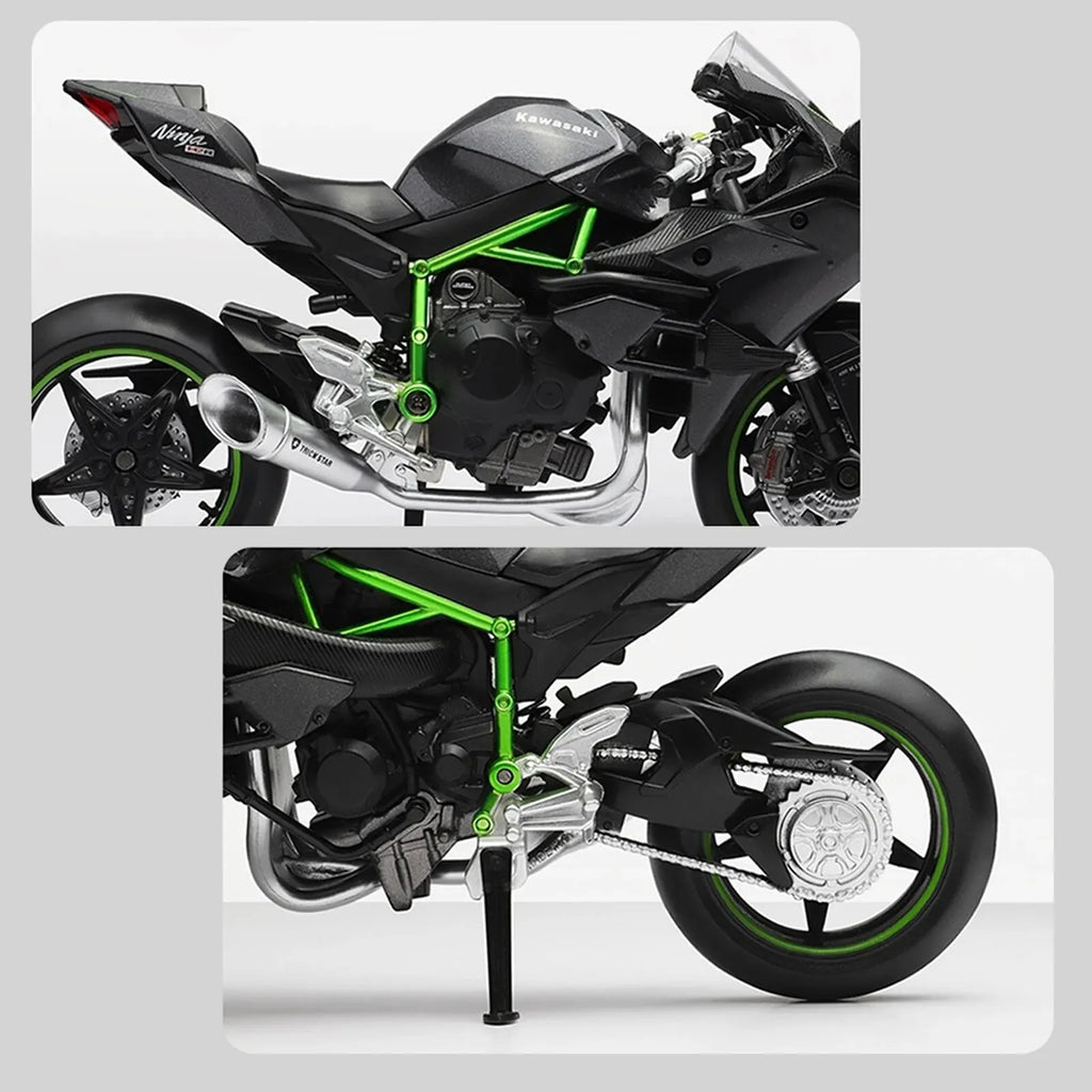 Elite 1:12 Ninja H2R Motorcycle Die-Cast Model - home decor by Extoril