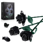 Eternal Black Rose Bouquet Building Blocks - DIY Flower by Extoril