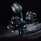 Eternal Black Rose Bouquet Building Blocks - DIY Flower by Extoril