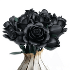 Eternal Black Rose Bouquet Building Blocks - DIY Flower by Extoril