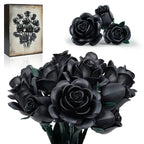 Eternal Black Rose Bouquet Building Blocks - DIY Flower by Extoril