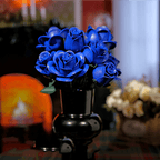 Eternal Blue Rose Bouquet Building Blocks Set - DIY Flower by Extoril