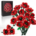 Red Roses & Poppies Building Blocks Set - DIY Flower by Extoril