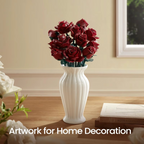 Red Roses & Poppies Building Blocks Set - DIY Flower by Extoril