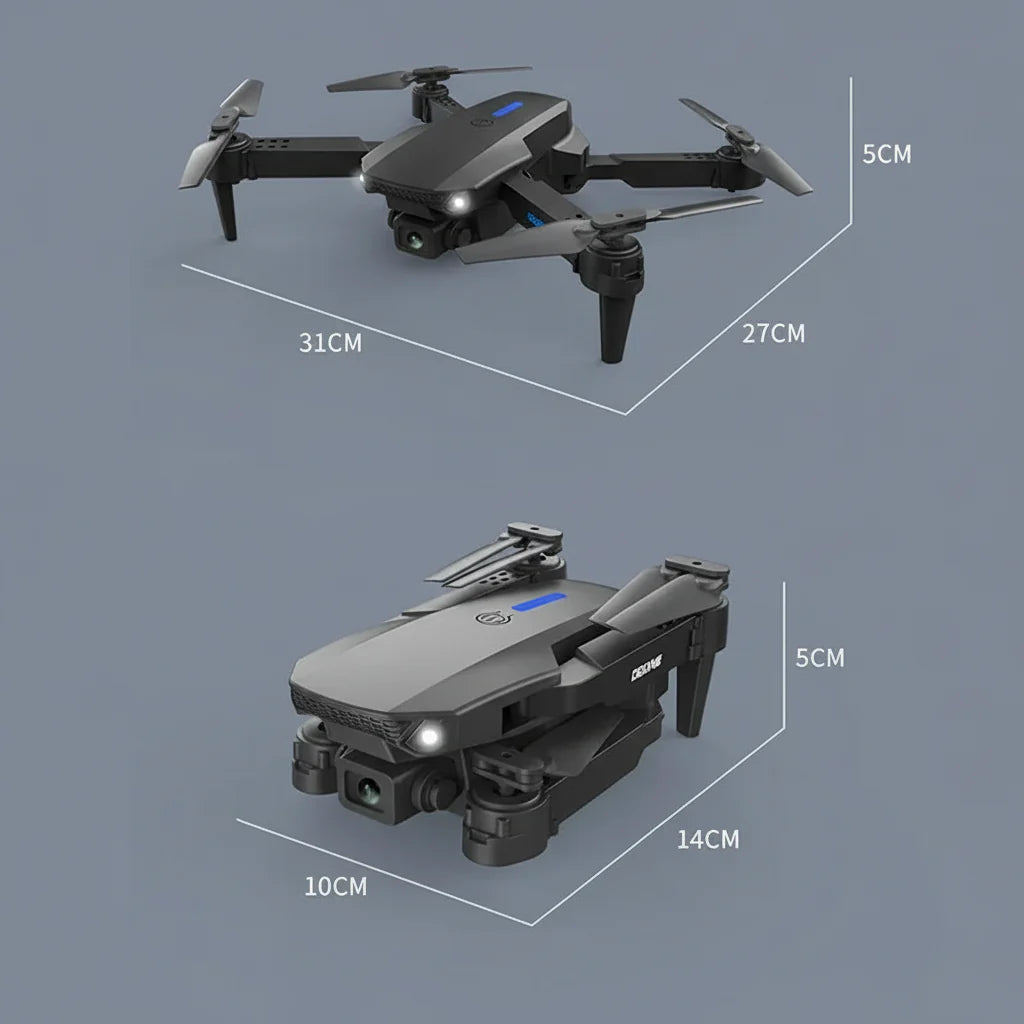 Foldable E88 Pro RC Drone 4K Camera - Gadget by Extoril