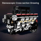 DIY V8 Engine Model That Run 28cc Gasoline/Nitro Engine KIT FS-V800 - DIY Engine Model by Extoril