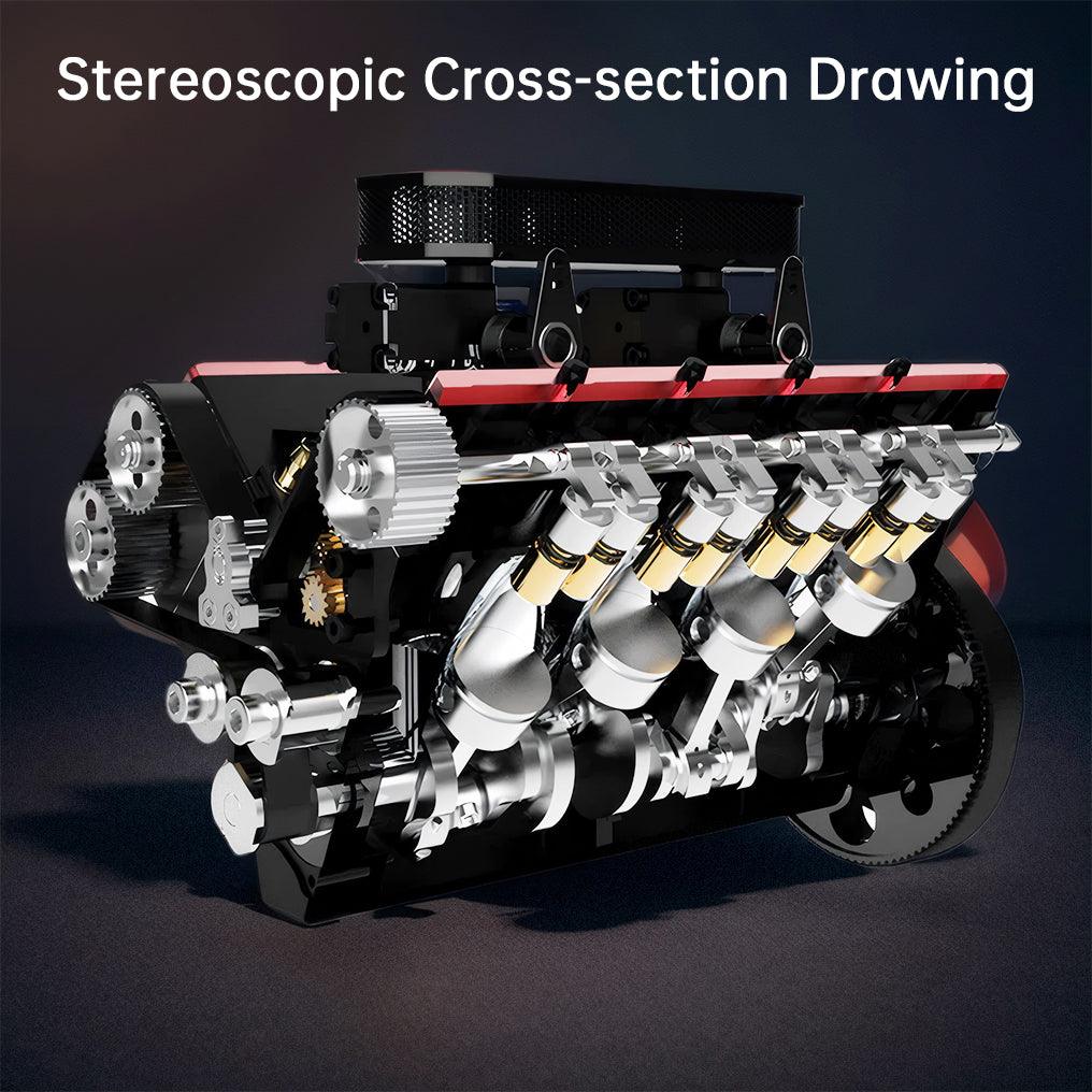 DIY V8 Engine Model That Run 28cc Gasoline/Nitro Engine KIT FS-V800 - DIY Engine Model by Extoril