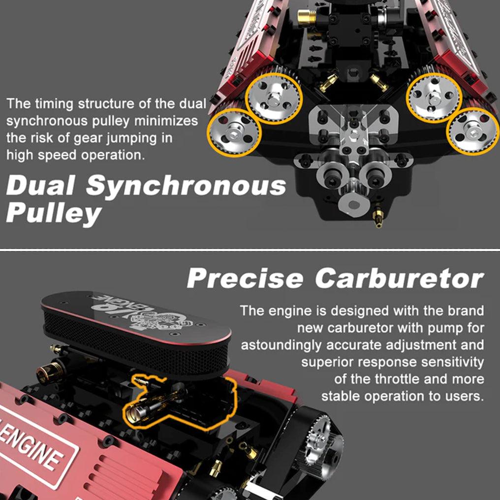 DIY V8 Engine Model That Run 28cc Gasoline/Nitro Engine KIT FS-V800 - DIY Engine Model by Extoril