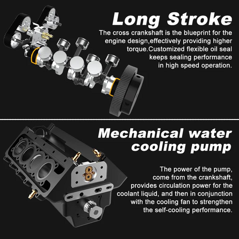 DIY V8 Engine Model That Run 28cc Gasoline/Nitro Engine KIT FS-V800 - DIY Engine Model by Extoril