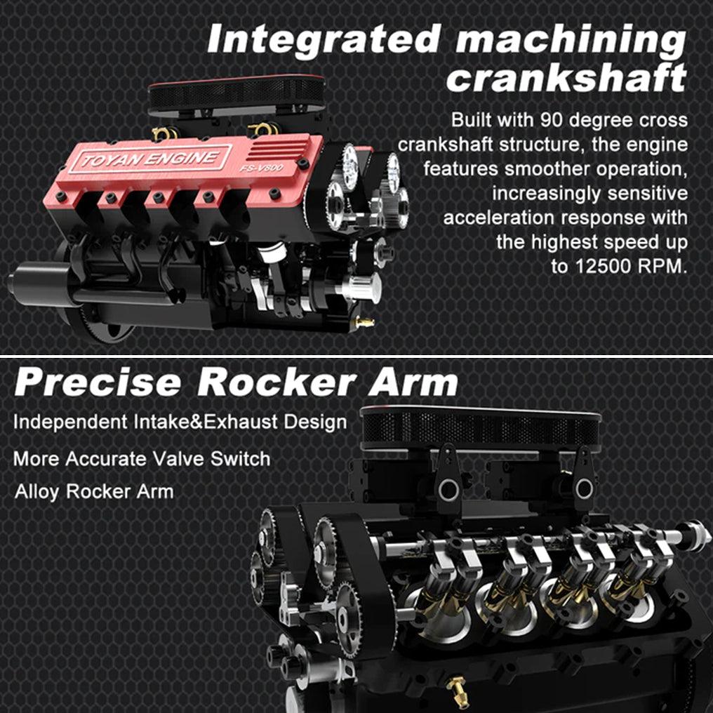 DIY V8 Engine Model That Run 28cc Gasoline/Nitro Engine KIT FS-V800 - DIY Engine Model by Extoril
