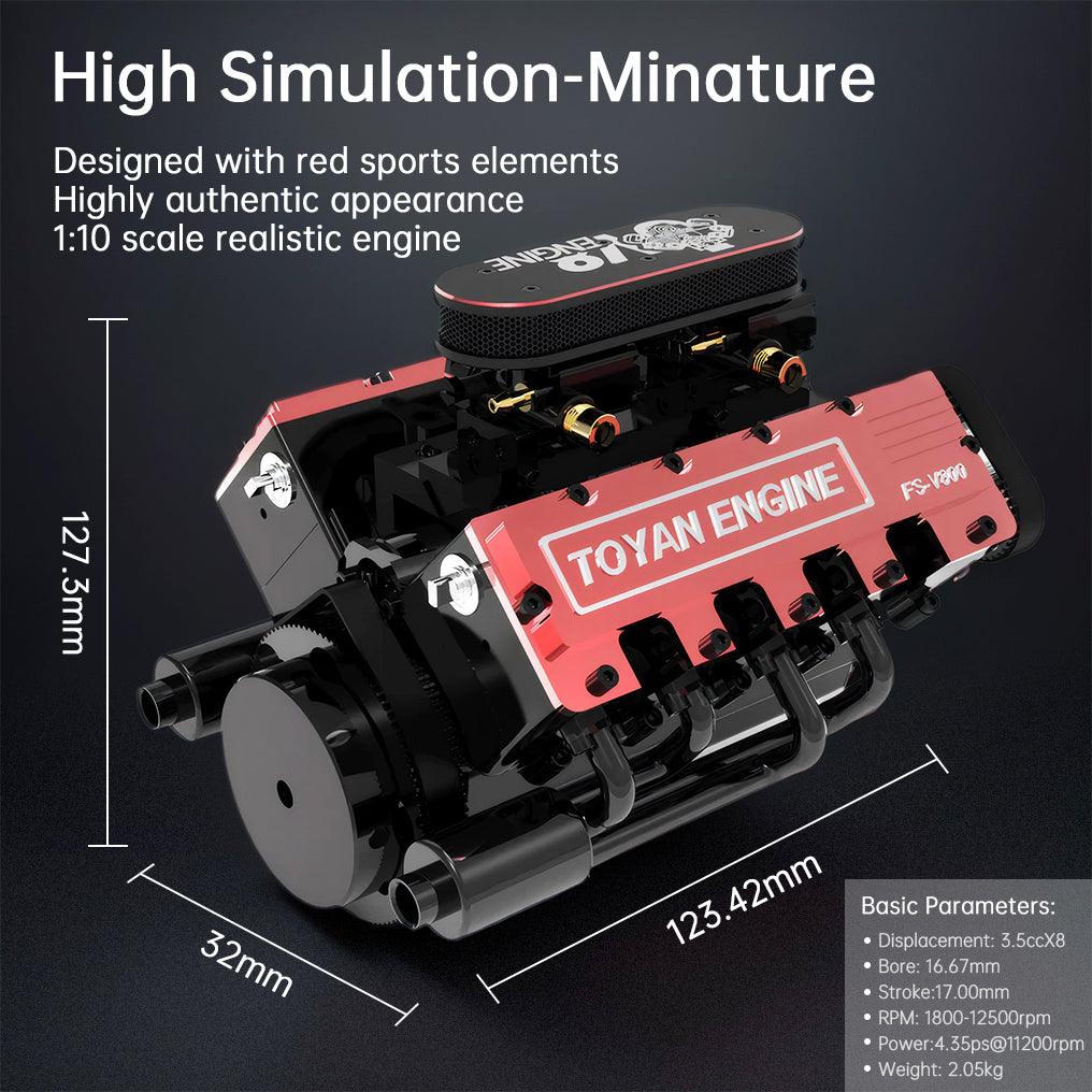 DIY V8 Engine Model That Run 28cc Gasoline/Nitro Engine KIT FS-V800 - DIY Engine Model by Extoril