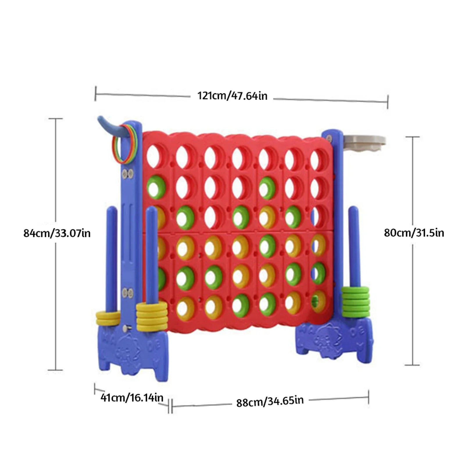Giant 4 Ft Connect 4 Outdoor Yard Game 3-in-1 - Gadget by Extoril