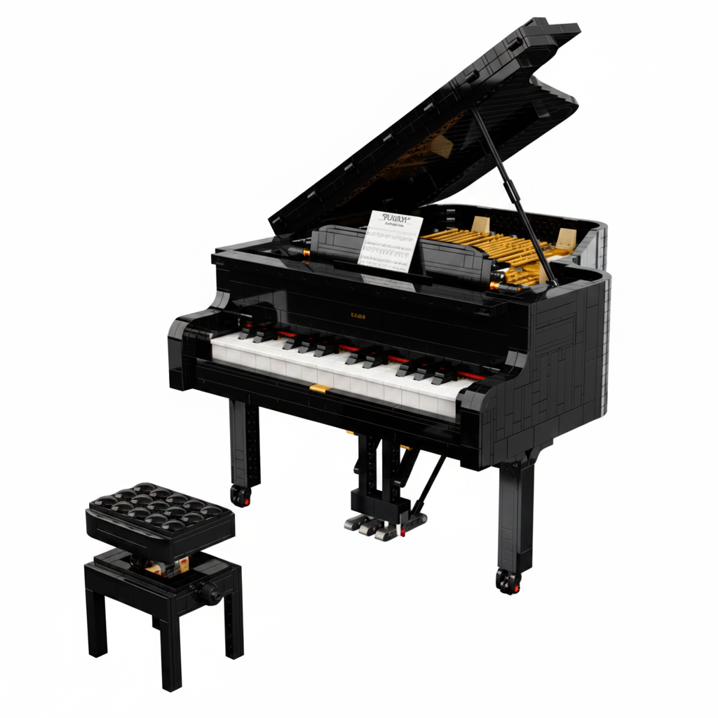 Grand Piano Building Blocks Model (3662 Pcs) - Mechanical kit by Extoril