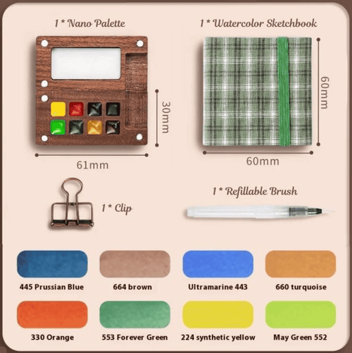 Pocket-Sized Watercolor Kit: Paint Anywhere, Anytime! - Gadget by Extoril
