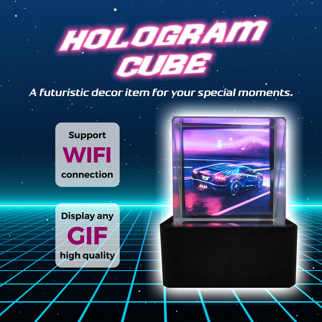 Hologram Cube Display – WiFi 3D Photo Frame - home decor by Extoril