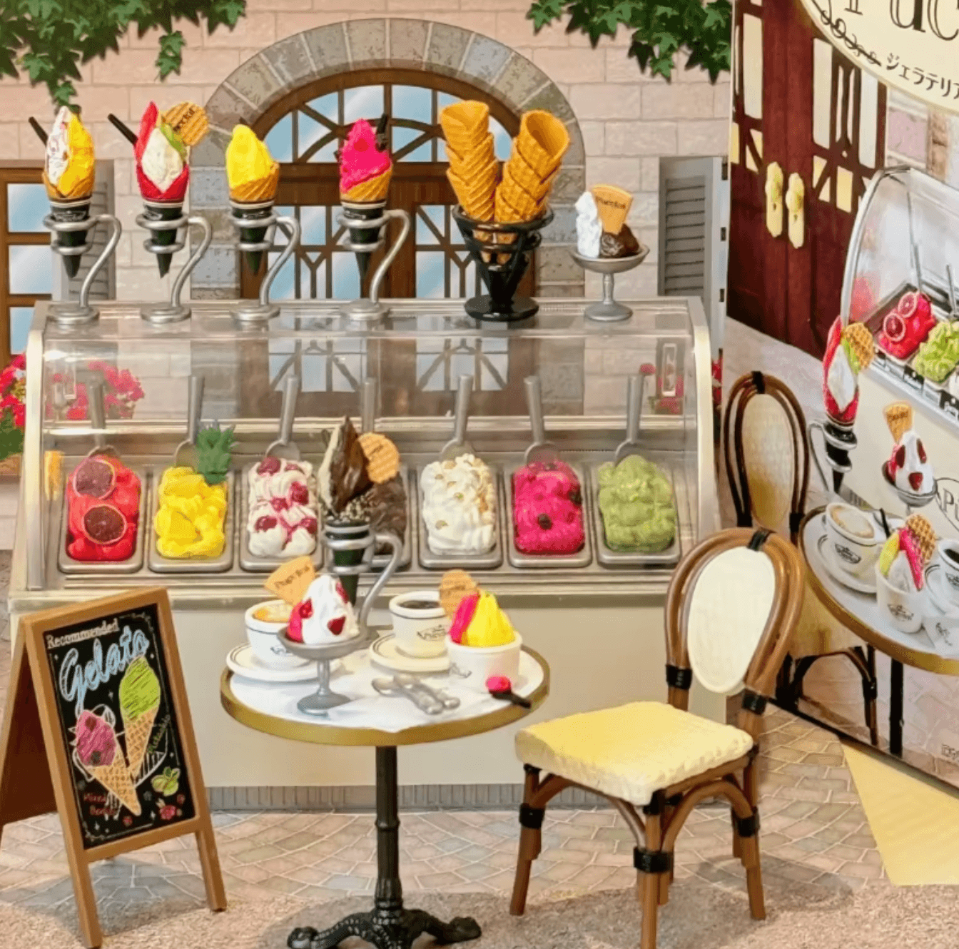 Ice Cream Shop Miniature Dollhouse Set 1:12 - DIY Miniature by Extoril