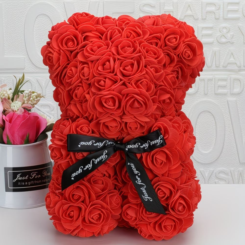 Immortal Rose Bear Artificial Flower Gift - DIY Flower by Extoril