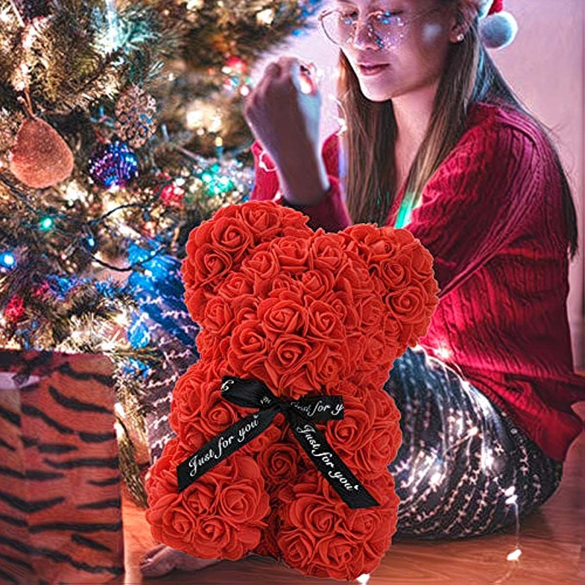 Immortal Rose Bear Artificial Flower Gift - DIY Flower by Extoril