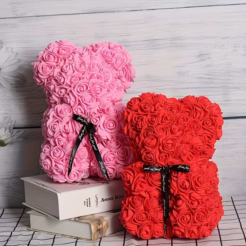 Immortal Rose Bear Artificial Flower Gift - DIY Flower by Extoril