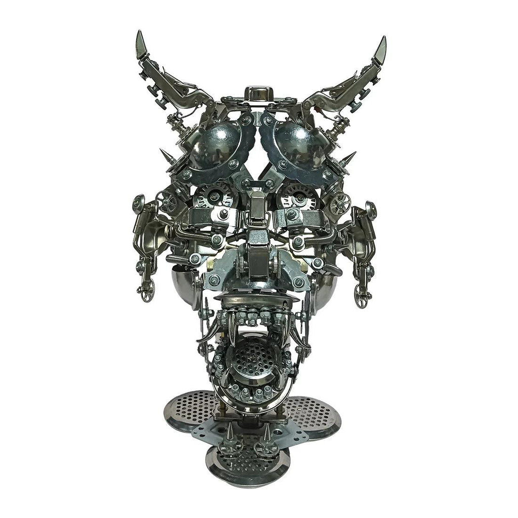 DIY 3D Mechanical Punk Hannya Japanese Ghast Mask Metal Puzzles Assembly Model - 3d metal puzzle by Extoril