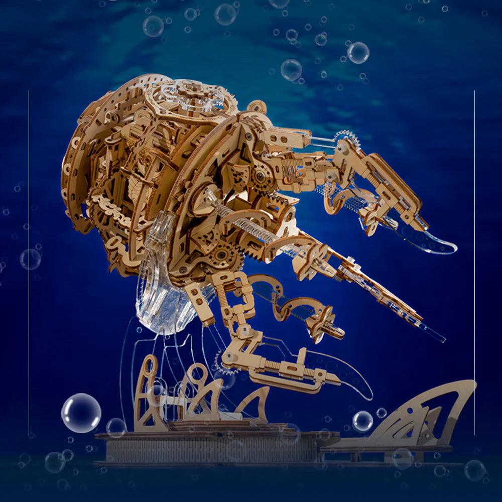 Enchanted Aurora Jellyfish Music Box 3D Wooden Puzzle - 3D Wooden Puzzle by Extoril
