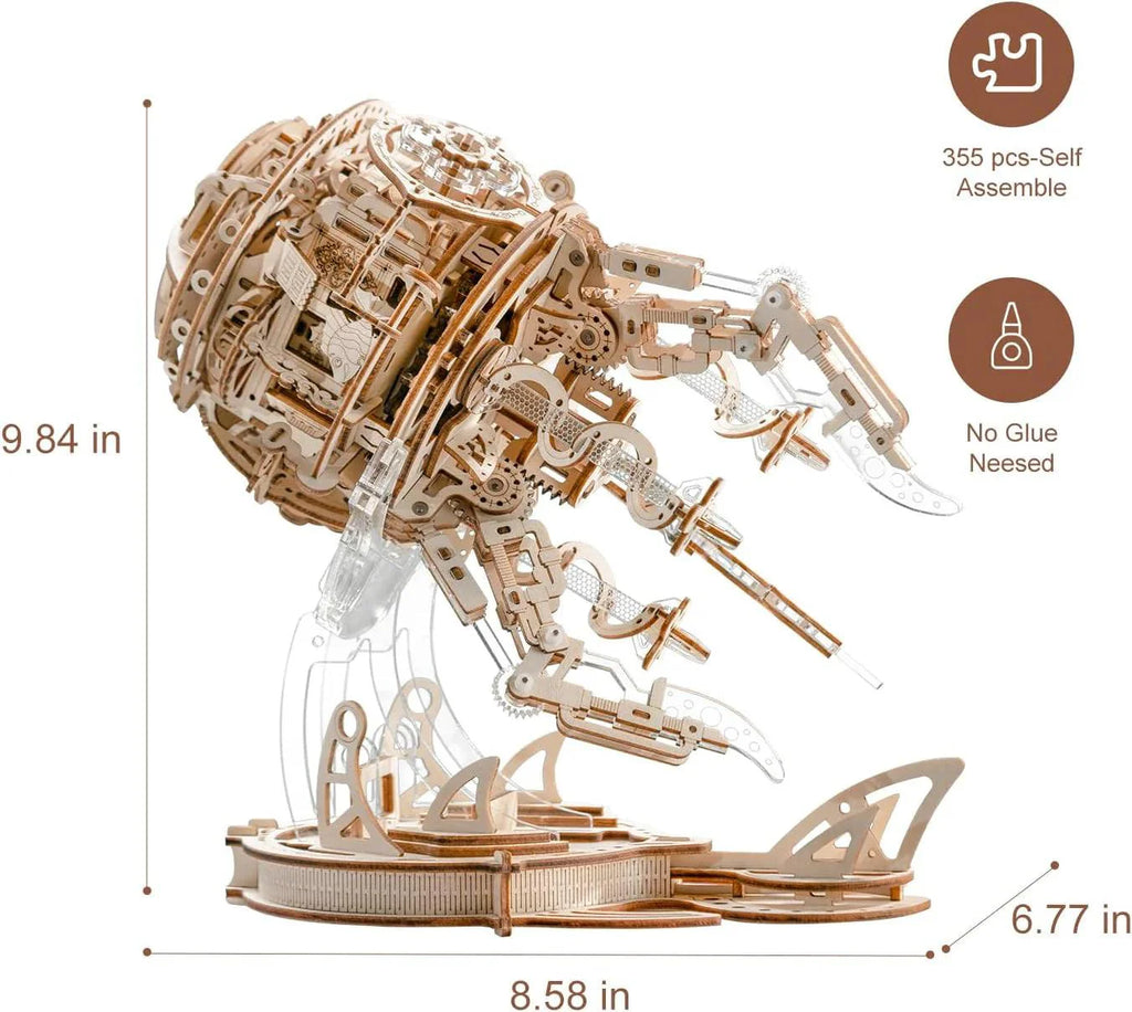 Enchanted Aurora Jellyfish Music Box 3D Wooden Puzzle - 3D Wooden Puzzle by Extoril