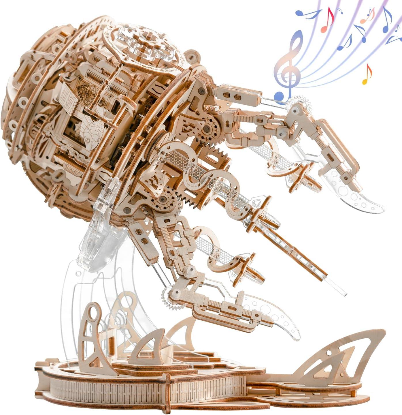 Enchanted Aurora Jellyfish Music Box 3D Wooden Puzzle - 3D Wooden Puzzle by Extoril