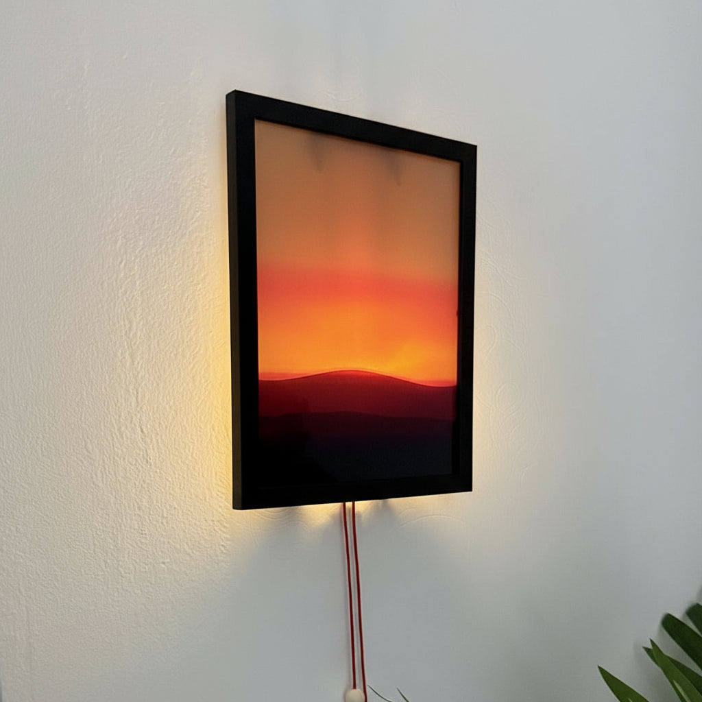 Kinetic Sunrise Sunset Hand Pulled Wall Lamp - home decor by Extoril