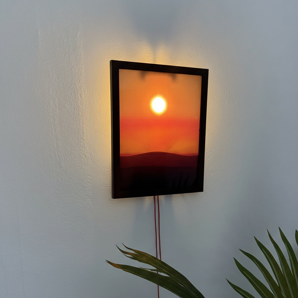 Kinetic Sunrise Sunset Hand Pulled Wall Lamp - home decor by Extoril