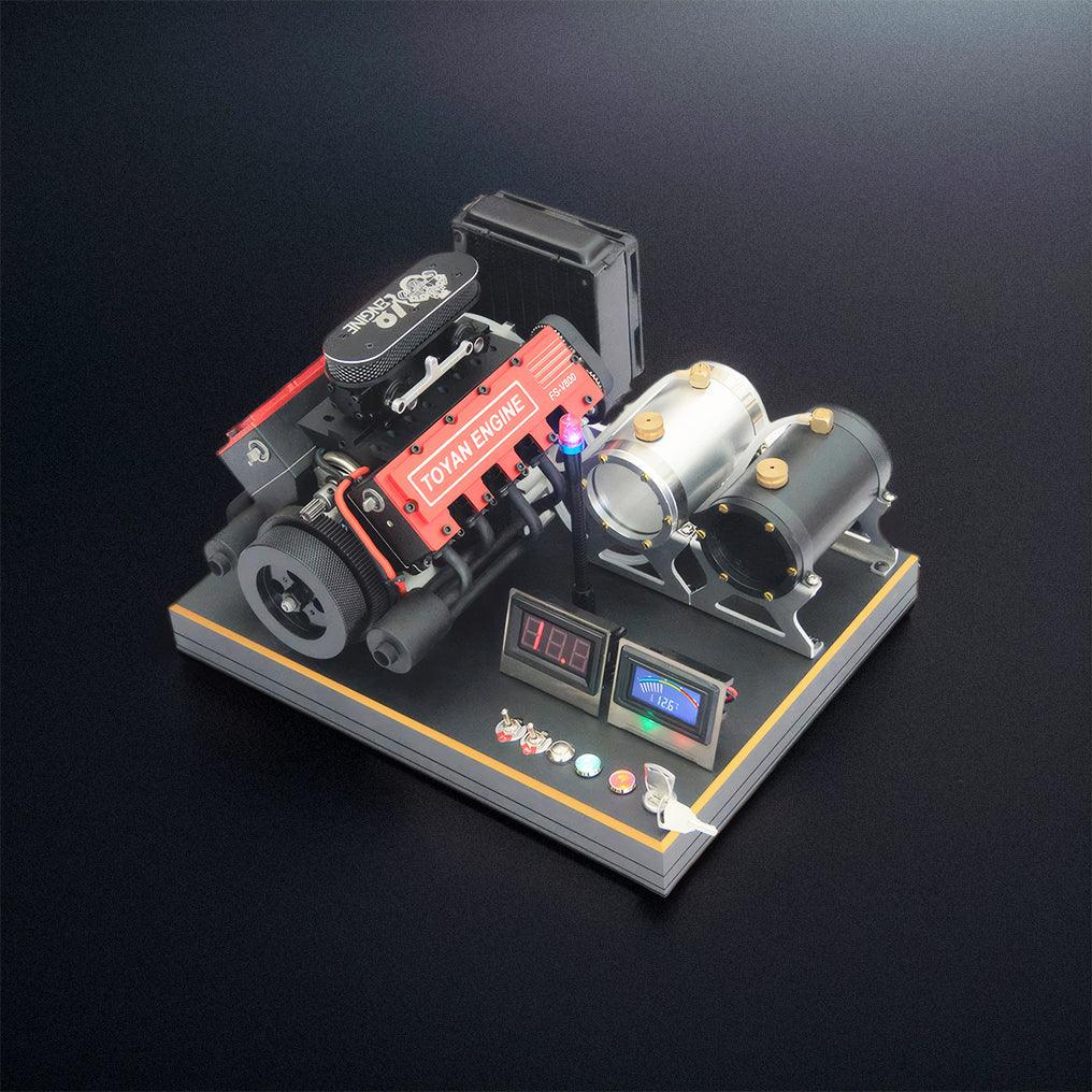 DIY V8 Engine Model With Starter Kit That Run 28cc Gasoline/Nitro Engine KIT FS-V800 - DIY Engine Model by Extoril