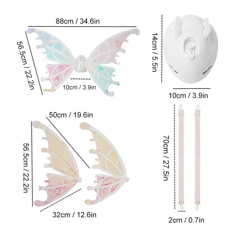 LED Butterfly Wings Light Up Fairy Costume - Gadget by Extoril