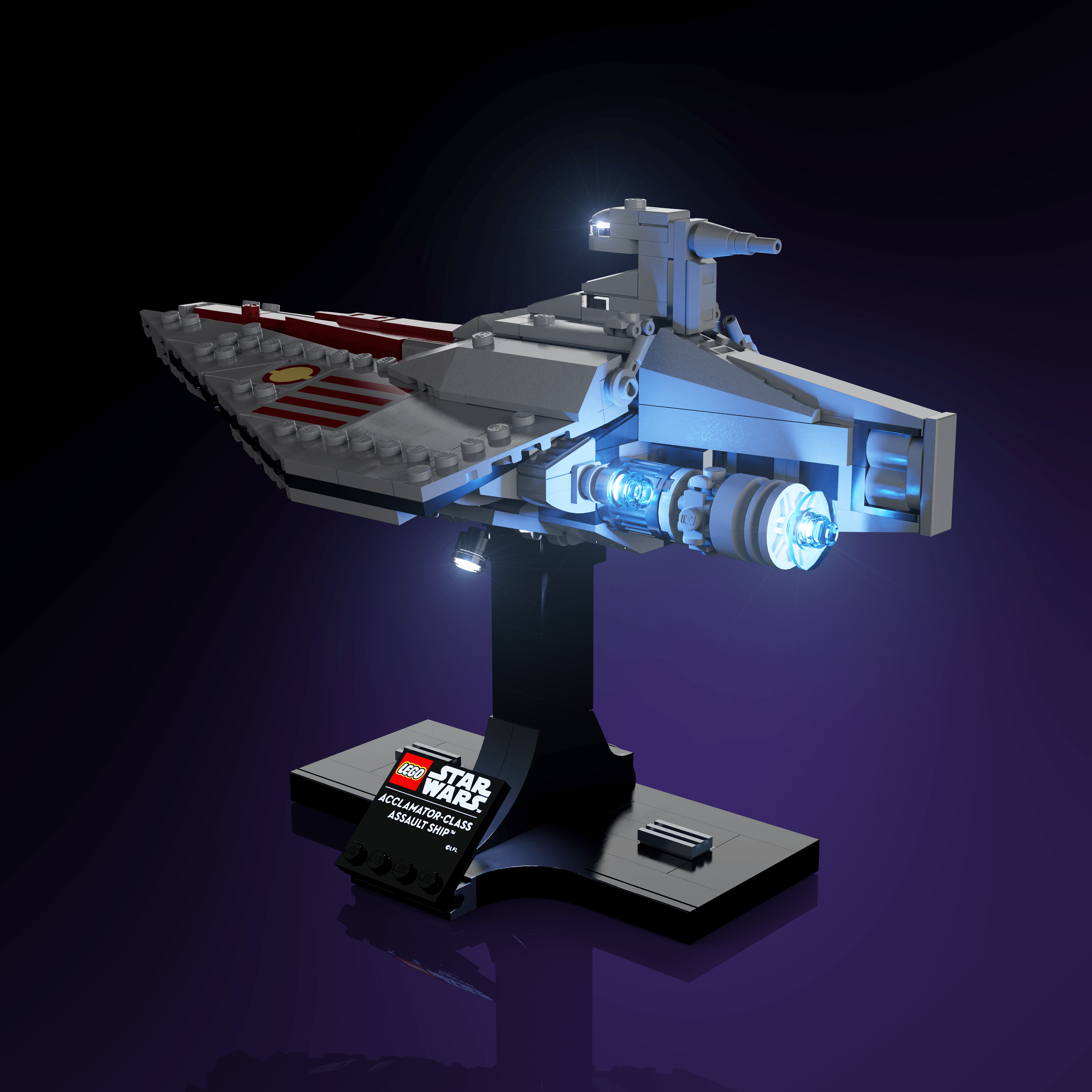Light Kit for LEGO® Acclamator-Class Assault Ship - 2.0 Light Kit by Extoril