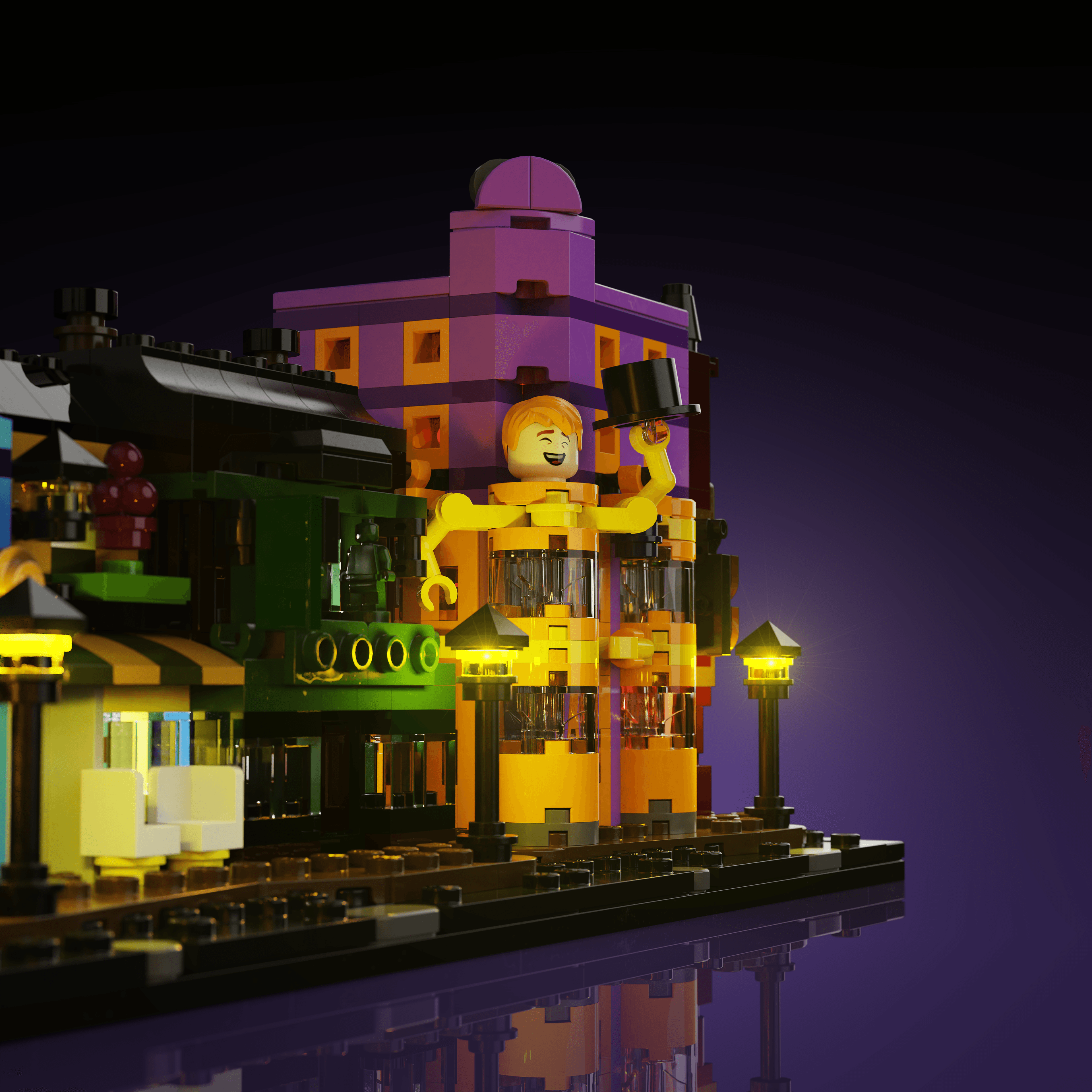 Light Kit for LEGO® Harry Potter Diagon Alley Wizarding Shops - 2.0 Light Kit by Extoril