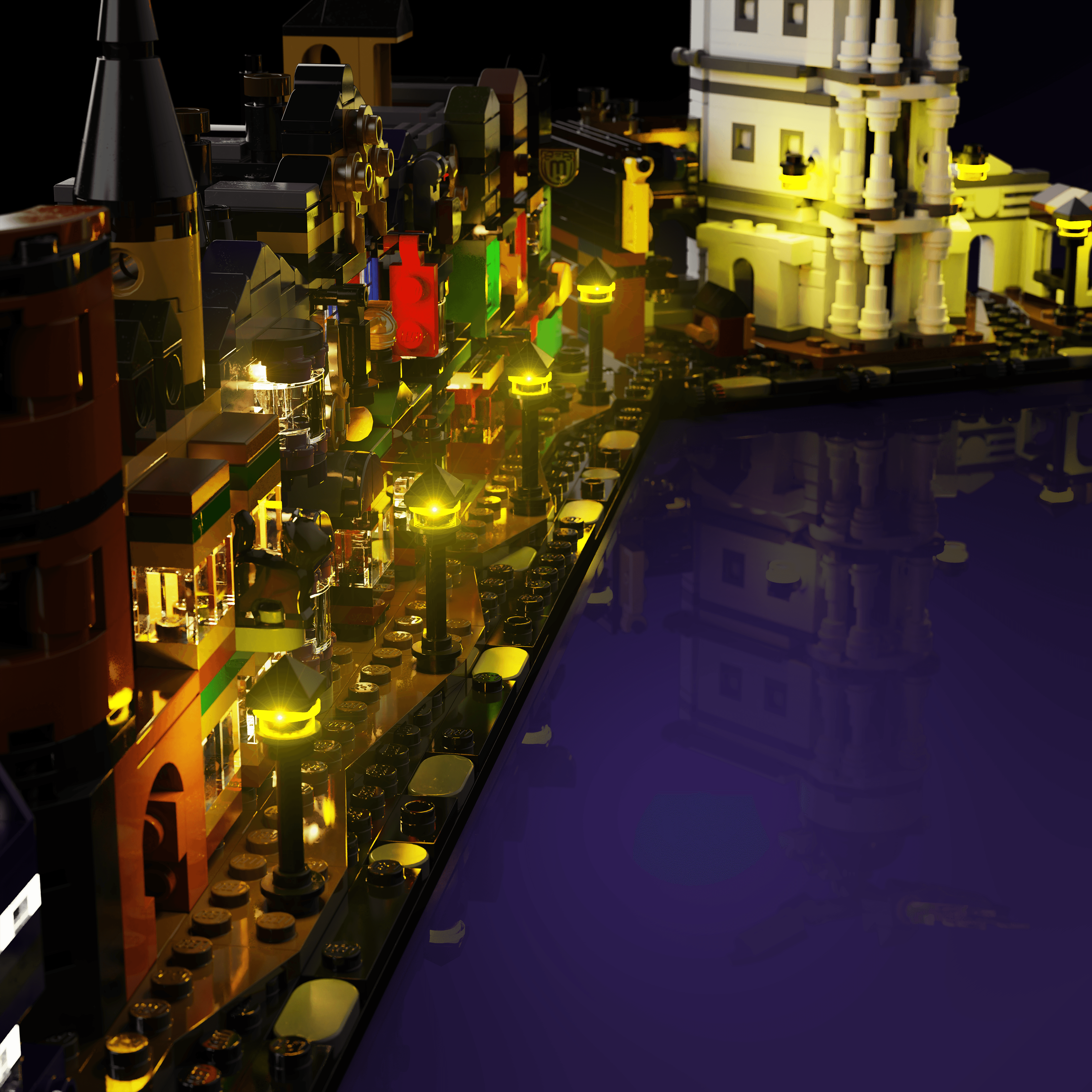 Light Kit for LEGO® Harry Potter Diagon Alley Wizarding Shops - 2.0 Light Kit by Extoril