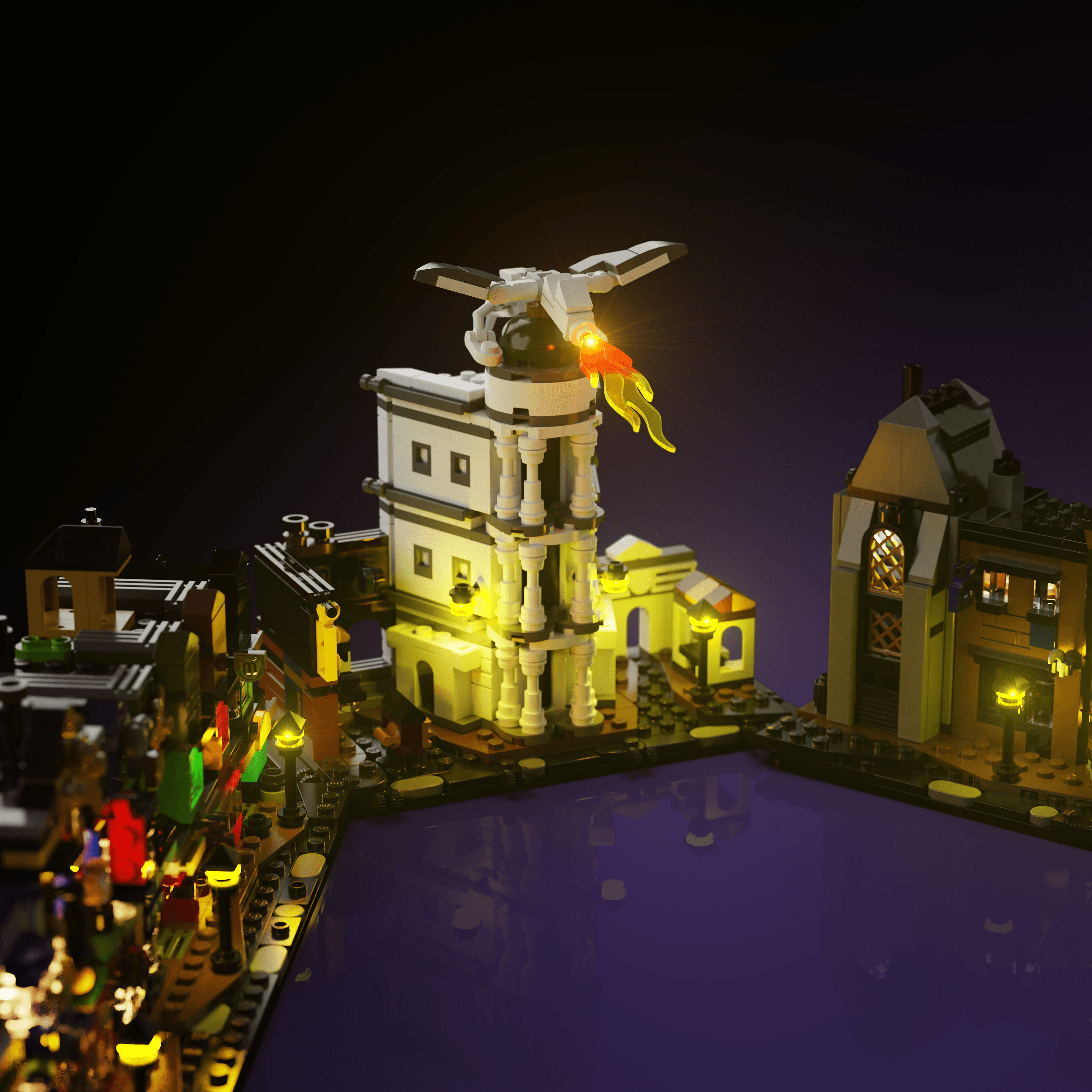 Light Kit for LEGO® Harry Potter Diagon Alley Wizarding Shops - 2.0 Light Kit by Extoril