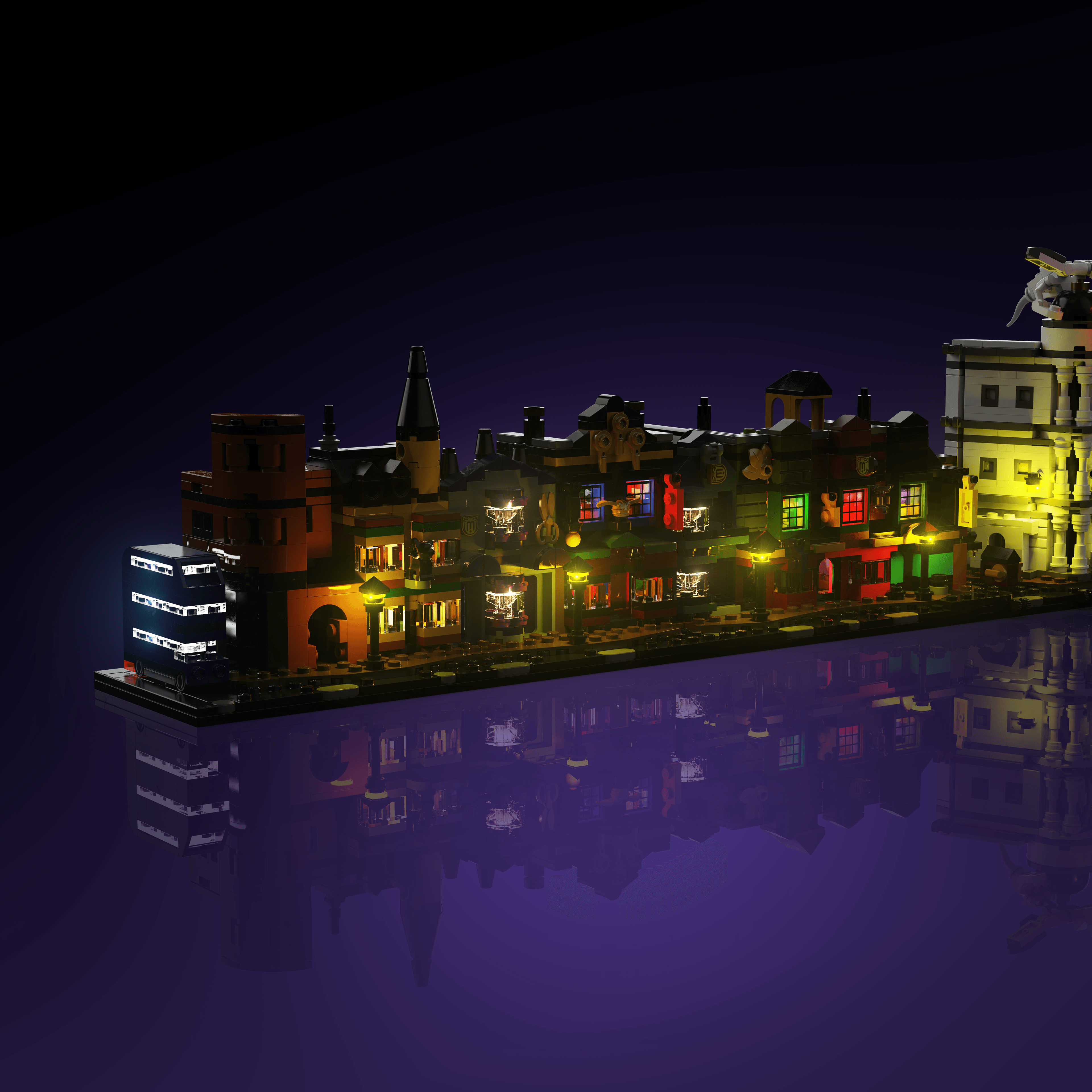 Light Kit for LEGO® Harry Potter Diagon Alley Wizarding Shops - 2.0 Light Kit by Extoril