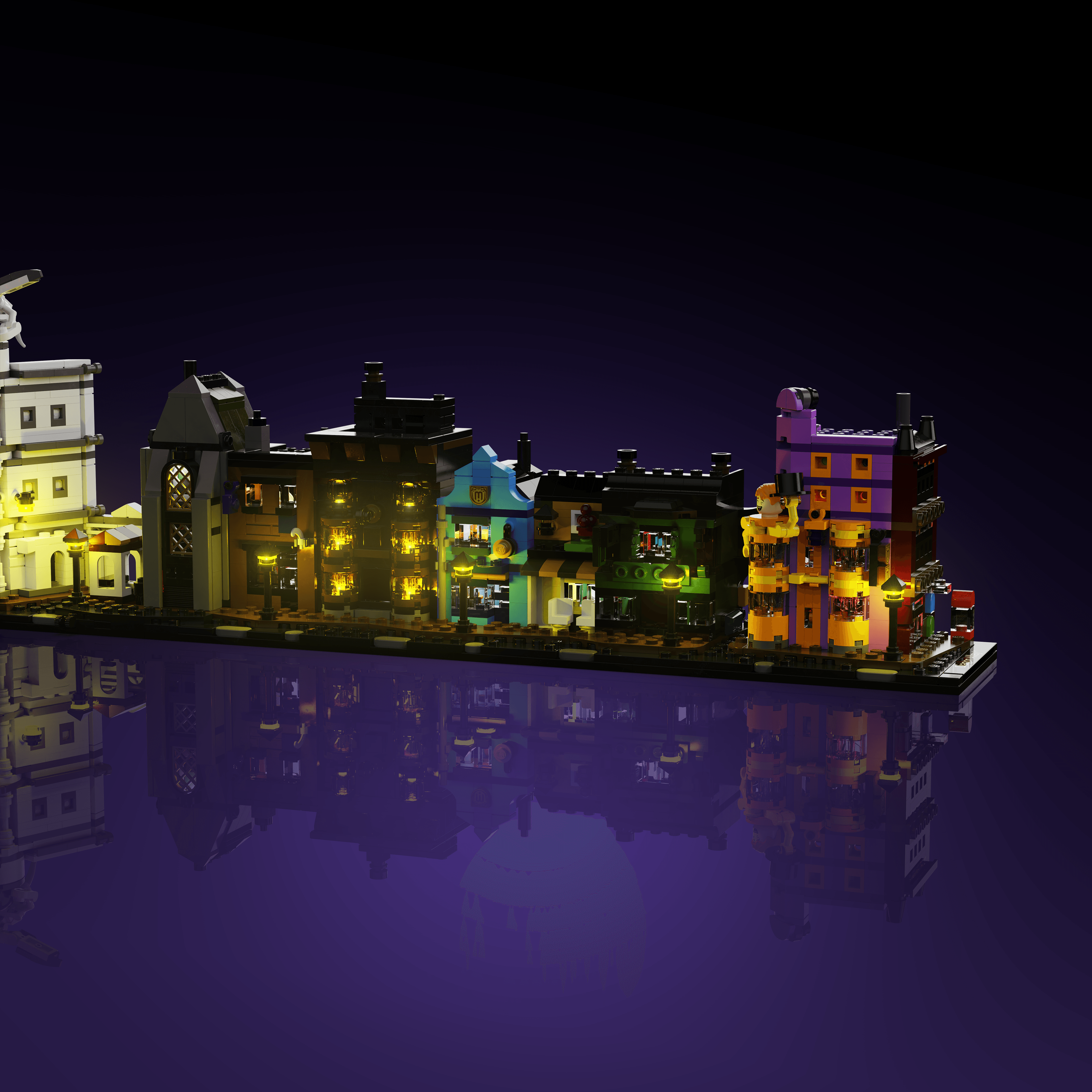 Light Kit for LEGO® Harry Potter Diagon Alley Wizarding Shops - 2.0 Light Kit by Extoril