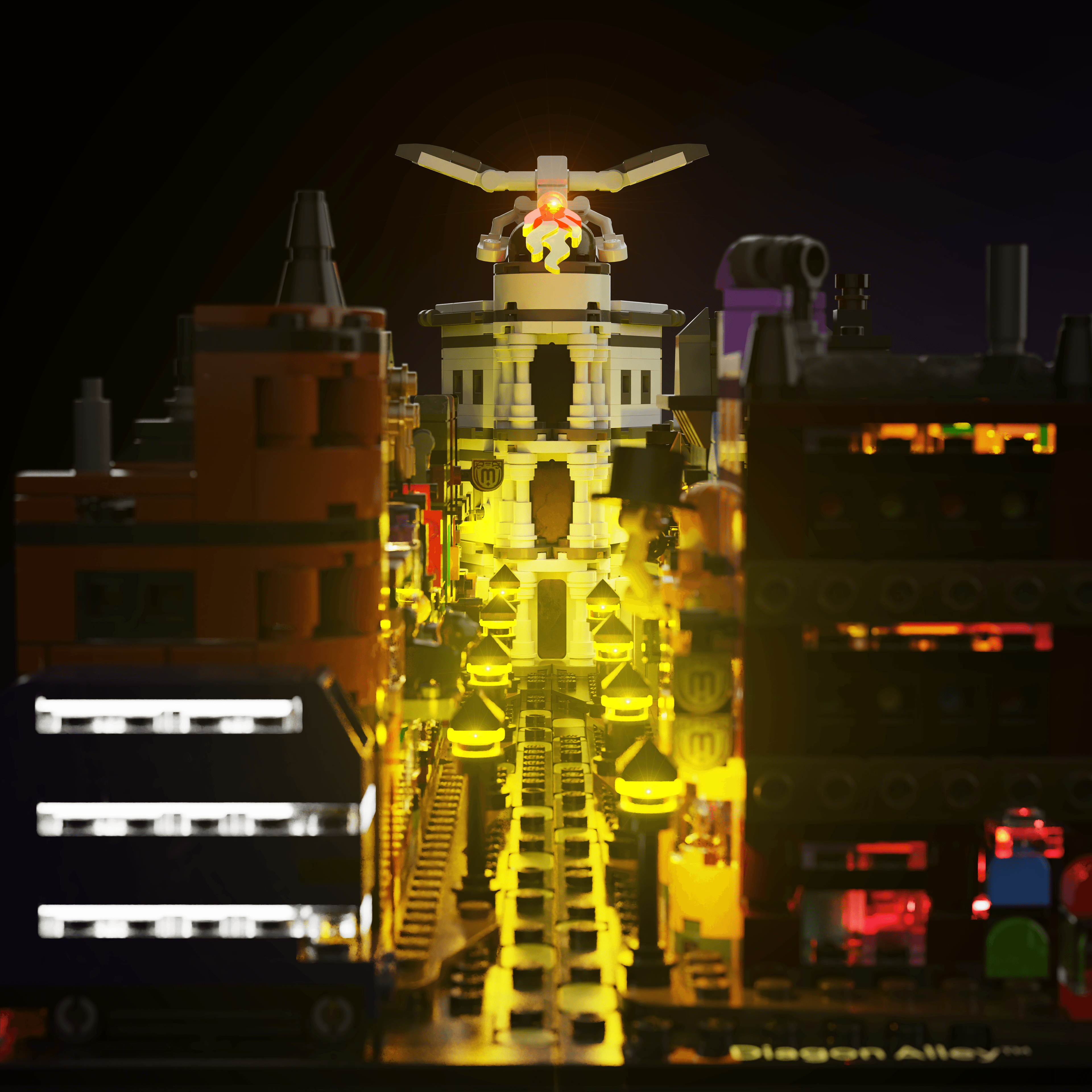 Light Kit for LEGO® Harry Potter Diagon Alley Wizarding Shops - 2.0 Light Kit by Extoril