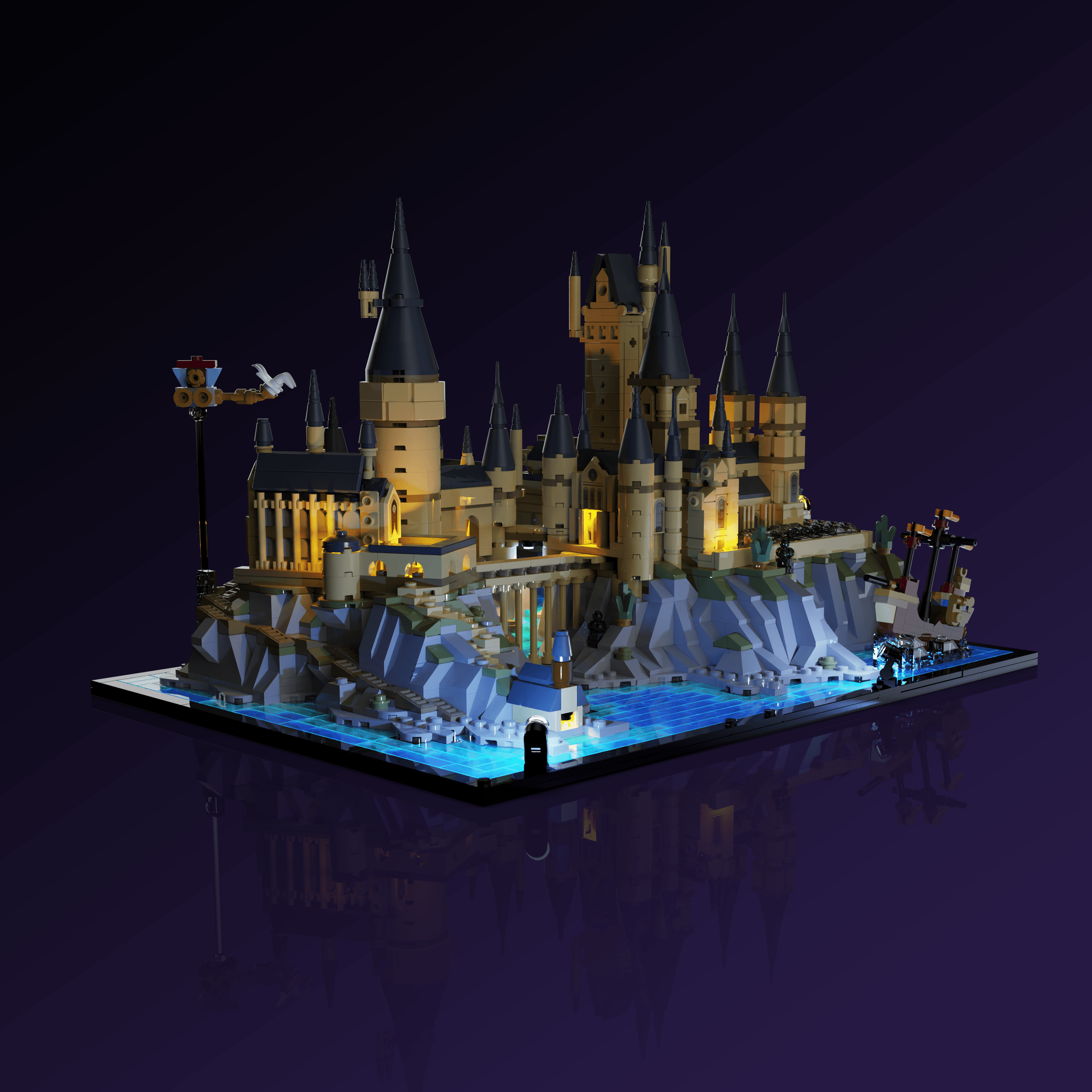 Light Kit for LEGO® Hogwarts Castle & Grounds - 2.0 Light Kit by Extoril